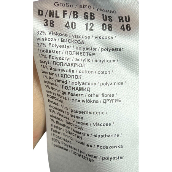 Frank Walder Tapestry Jacket 8 Long Sleeve Sigle Breasted Buttoned Front Pockets - Picture 4 of 6